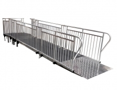4’ Wide x 24’ Long Straight ADA Ramp with 5’ x 5’ Top Landing