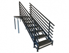 7 Step Adjustable Stair Unit w/ Custom Handrails