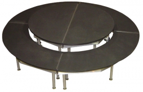 8' Diameter 2 Tier Haircell Poly Stage