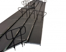4 Tier Choral Riser System with Custom Center Handrails