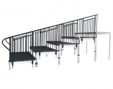 5 Tier Choral Riser with Sloped Guardrail