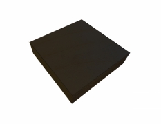 Plywood with Black Flame Retardant Paint: 1" thick 9-ply marine grade plywood can be sold unfinished or finished with stain or clear polyurethane.