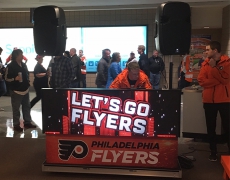 DJ cart for the Philadelphia Flyers, 2017