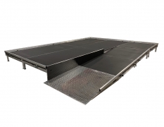 4’ Wide x 12’ Long Straight Equipment Ramp with 4’ x 4’ Top Landing