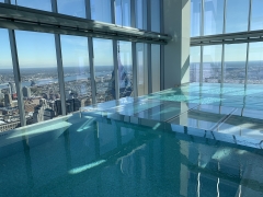 8’ Wide x 17’ Long Clear Acrylic Floating Pool Stage for 4 Seasons Hotel, Philadelphia, PA