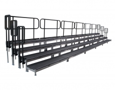 4 Tier Riser with Guardrail