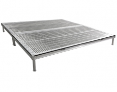 Grated Aluminum Stage w/ Fixed Height Legs