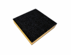 Black Carpet: 3/4" thick 11-Ply marine grade plywood with a 30 oz. jet black pile carpet adhered to plywood surface.