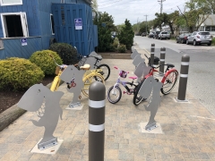 Custom Shark Bike Racks for the Starboard in Dewey Beach, DE, 2018