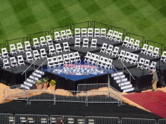 Custom Tiered Seating Riser with Laminate Overlay for Phillies 2008 World Series Celebration